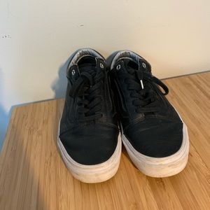 Black leather vans